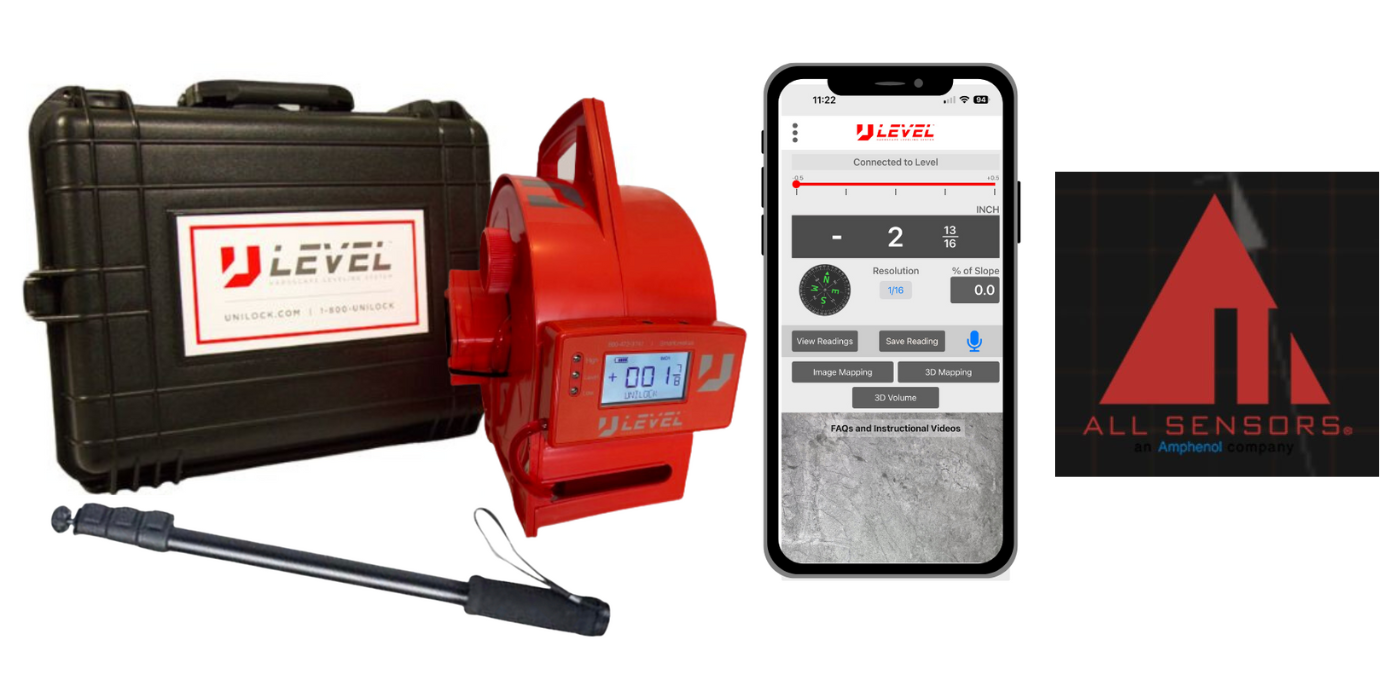 All Sensor model-Highest Accuracy, Designed for the Pool and Flooring Industries, 1/32" accuracy in the app