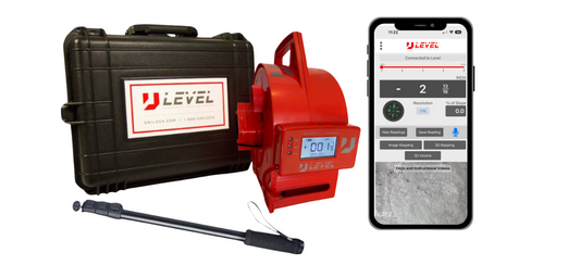 Precision Construction Altimeter with Bluetooth, Carrying case, Monopod, and U-Level app 1/16" accuracy