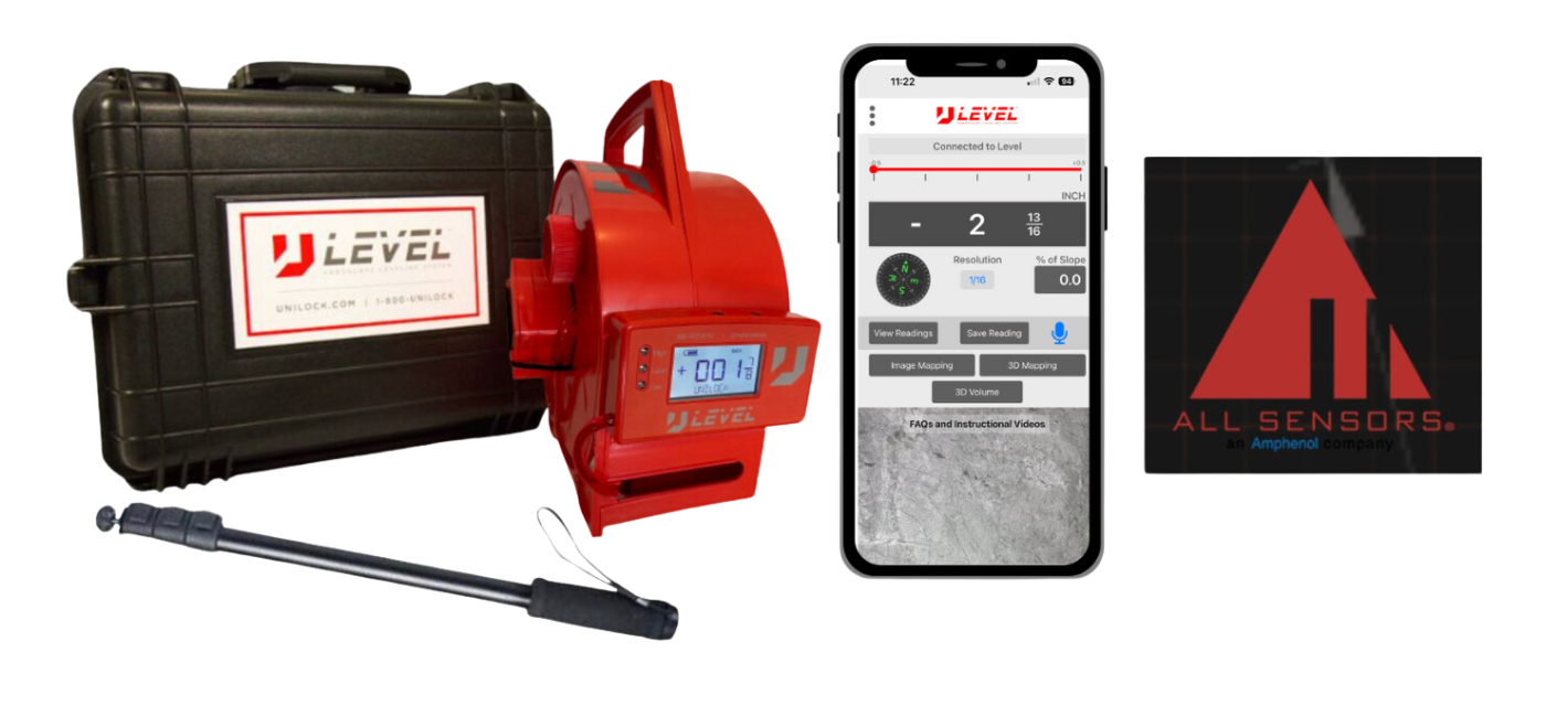 All Sensor model-Highest Accuracy, Designed for the Pool and Flooring Industries, 1/32" accuracy in the app